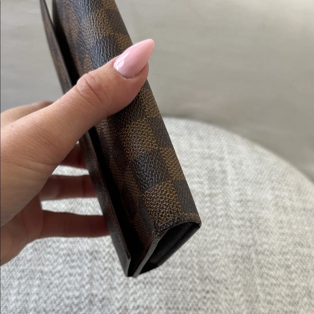 Louis Vuitton Brown Damier Ebene tri fold Wallet